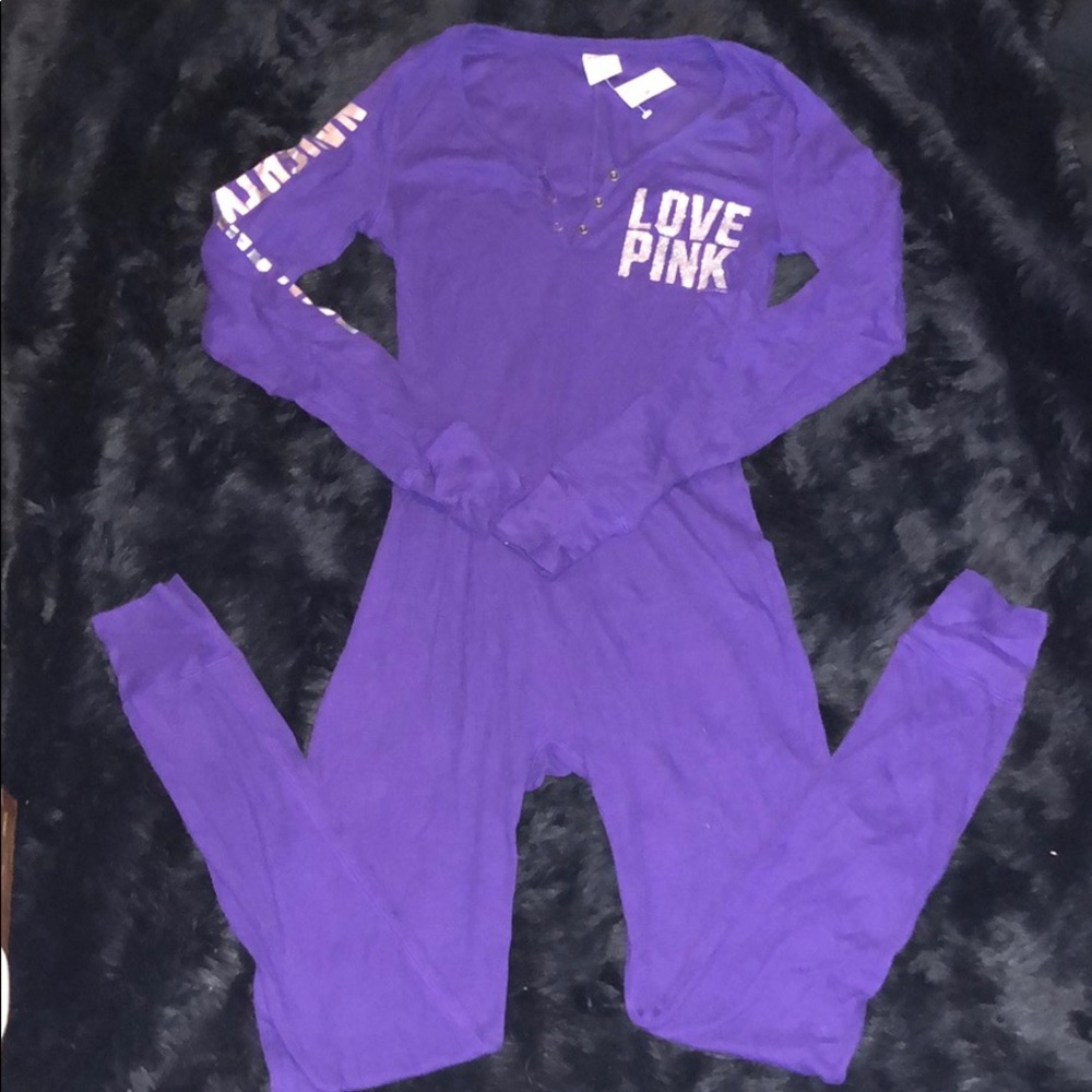 Pink Victoria’s Secret footless onsie